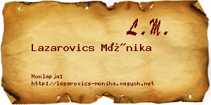 Lazarovics Mónika névjegykártya