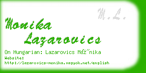 monika lazarovics business card